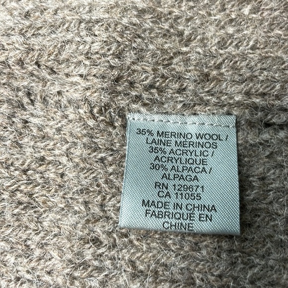 360 Sweater Merino Wool Blend Grey Open Front High Low Cardigan Sweater, size XS - Picture 3 of 8